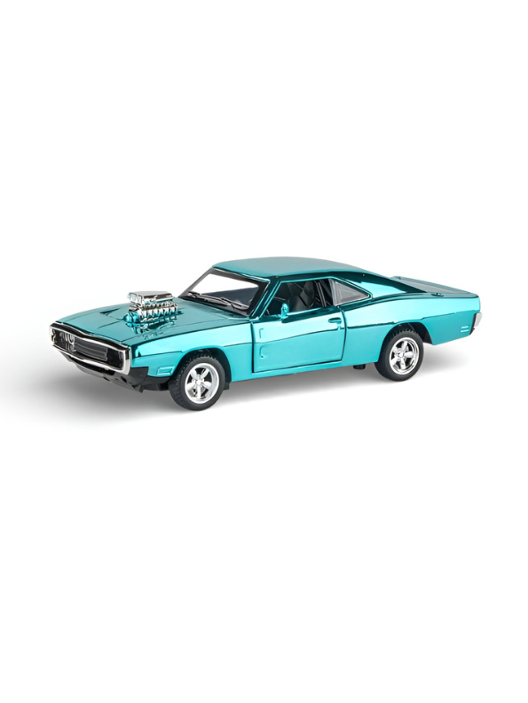 1970 Dodge Charger RT Diecast Car 1:32 Scale Metal Model - Fast and Furious Edition Oceanic Glow.