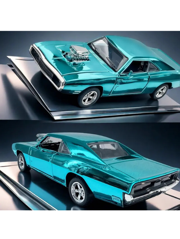 1970 Dodge Charger RT Diecast Car 1:32 Scale Metal Model - Fast and Furious Edition Oceanic Glow.