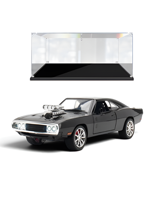1970 Dodge Charger R/T Diecast Muscle Car Scale 1:32 with Clear Acrylic Display Case MD28