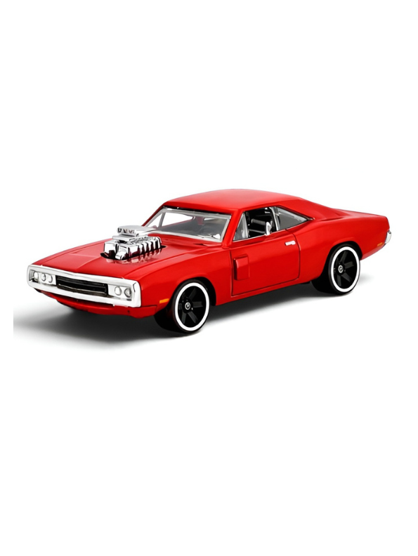 1970 Dodge Charger R/T Diecast Muscle Car Red Scale 1:32 with Clear Acrylic Display Case MD28