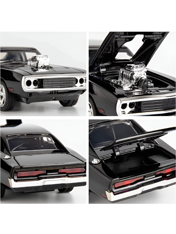 1970 Dodge Charger R/T Diecast Muscle Car Scale 1:32 with Clear Acrylic Display Case MD28