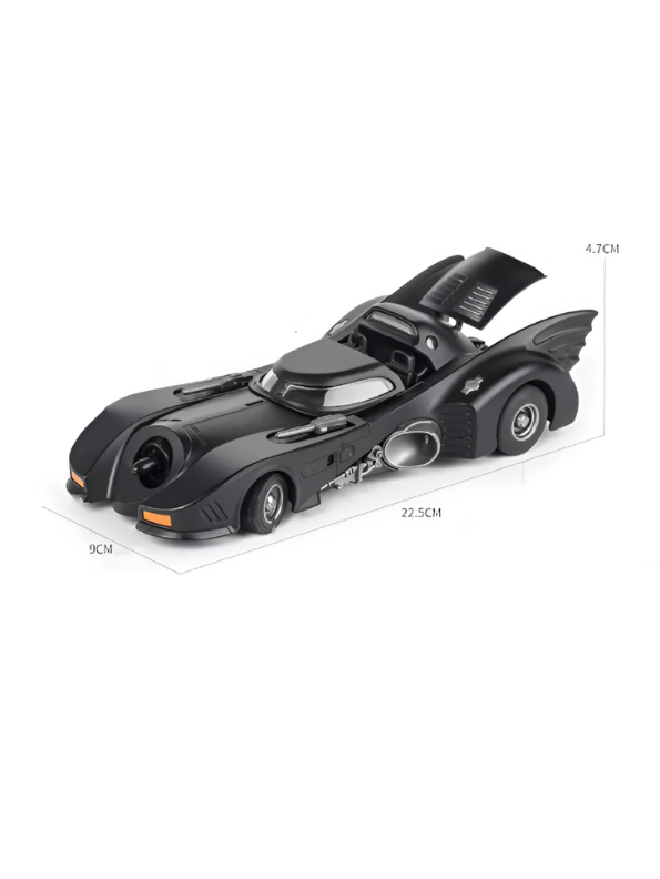 1989 Batmobile Diecast Car Scale 1:24 Alloy Collectible – Classic Batman Vehicle Model NX16090.