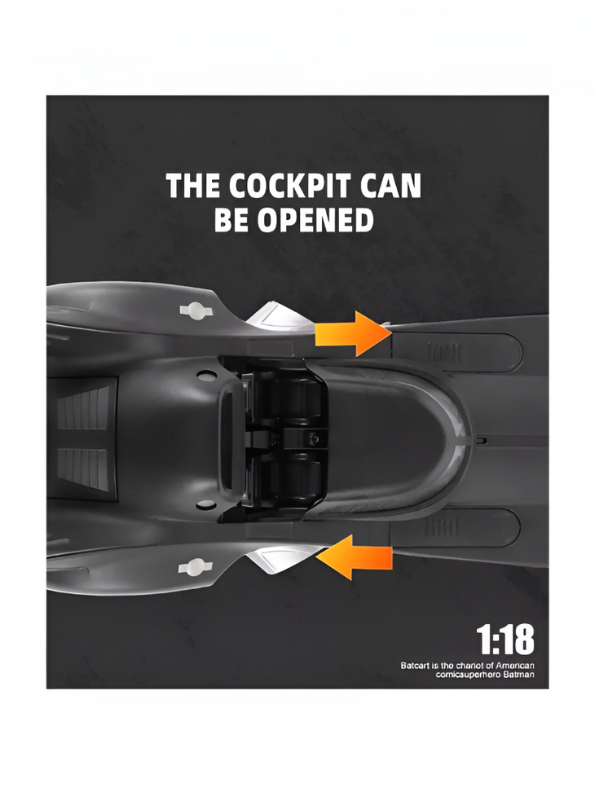 1989 Batmobile Diecast Car 1:18 Scale Alloy Collectible – Classic Batman Movie Vehicle Model NX16105.