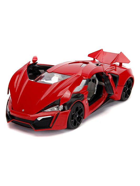 Lykan Hyper-Sport Metal Diecast Car - Red - Big Size - 1/24 Scale