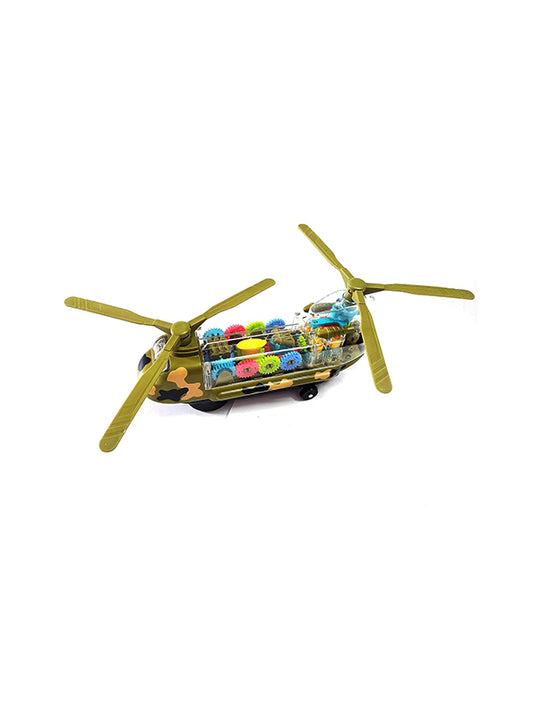 Helicopter Toy For Kids With Lights, Music - Green (MS-M-64) - Toyloft