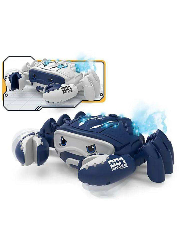 Futuristic Educational Electrical Crab Toy For Kids - With Jet Spray, Music & Lights - Durable, Obstacle Avoidance - TV - Toyloft