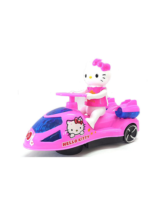 Kitty Speed Car Toy For Kids With 3D Light & Sound - Pink (L-62) - Toyloft