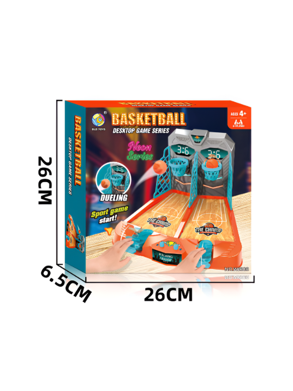 2-Player Desktop Basketball Game – Portable Arcade Tabletop Toy with LED Scoreboard & Dual Launchers MD3374.