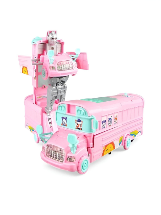 2-in-1 Bump & Go Transforming Robot School Bus Toy TV4642.