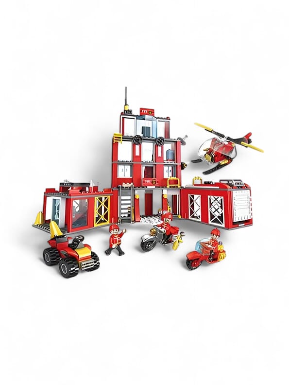 2-in-1 City Fire Truck Building Toy for Kids - Creative & Interactive Play Set | MD-N-24