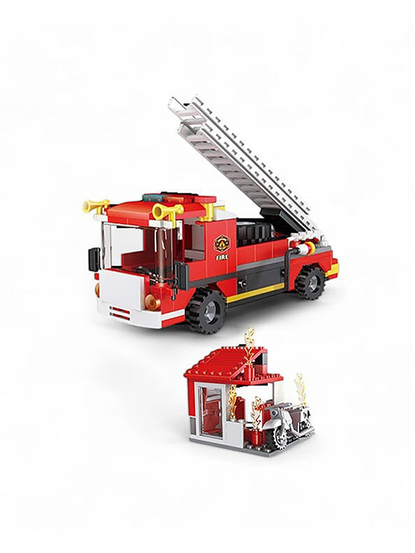 2-in-1 City Fire Truck Building Toy for Kids - Creative & Interactive Play Set | MD-N-24