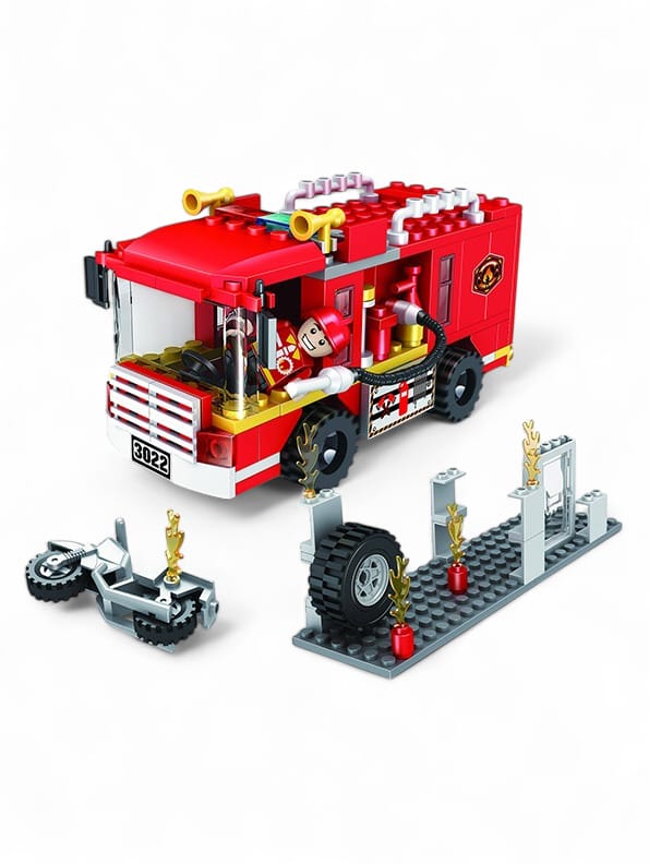 2-in-1 City Fire Truck Building Toy for Kids - Creative & Interactive Play Set | MD-N-24