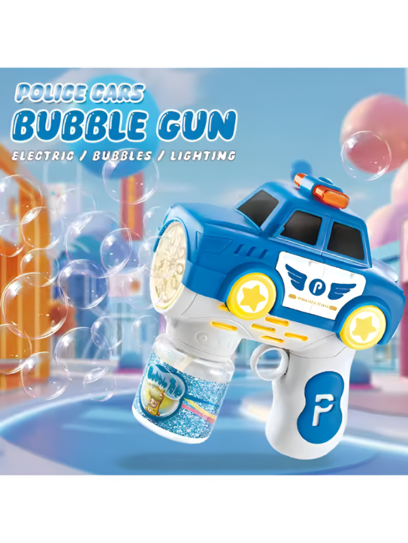 2-in-1 Electric Police Car Bubble Gun LMI16590.