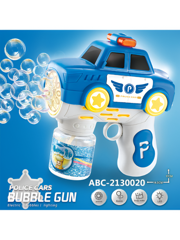 2-in-1 Electric Police Car Bubble Gun LMI16590.