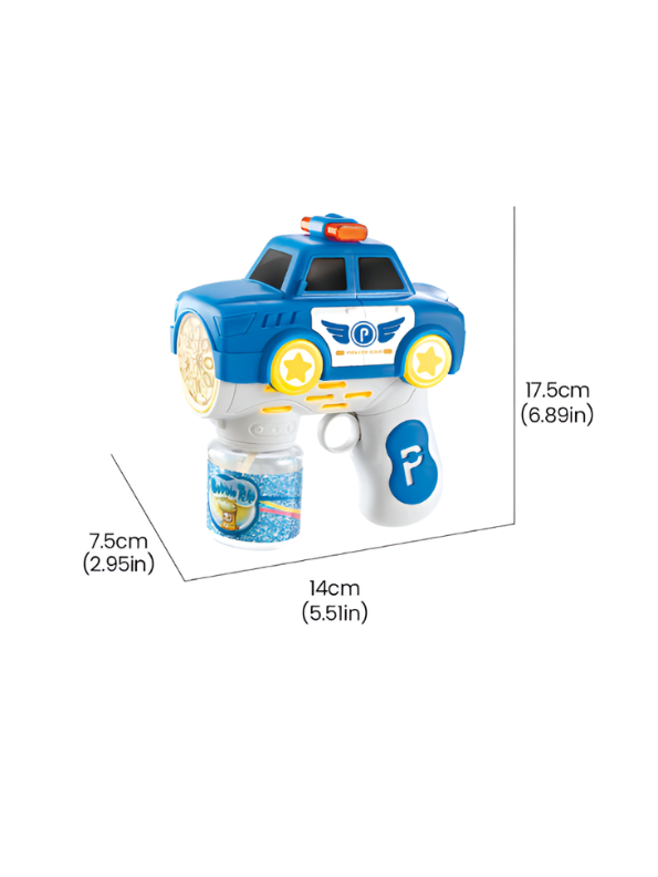 2-in-1 Electric Police Car Bubble Gun LMI16590.