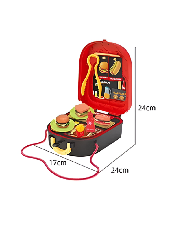 2-in-1 Kids Burger Shop Play Set Backpack TV160.