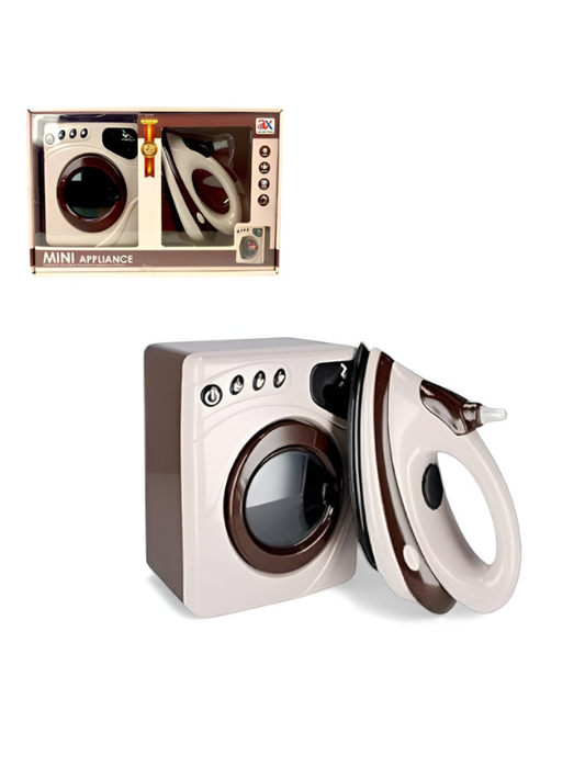2-in-1 Kids Washing Machine & Iron Toy Set with Lights & Sound TV1564.