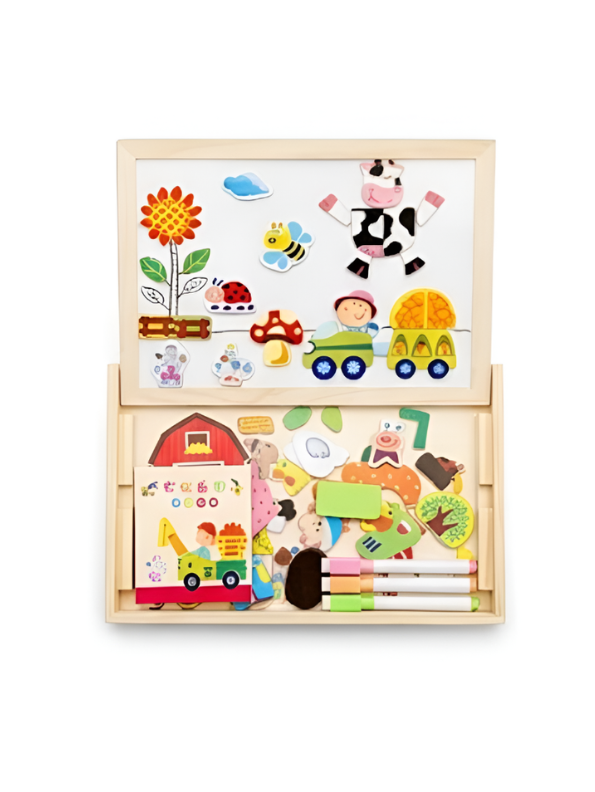 2-in-1 Wooden Magnetic Puzzle Board MD189.