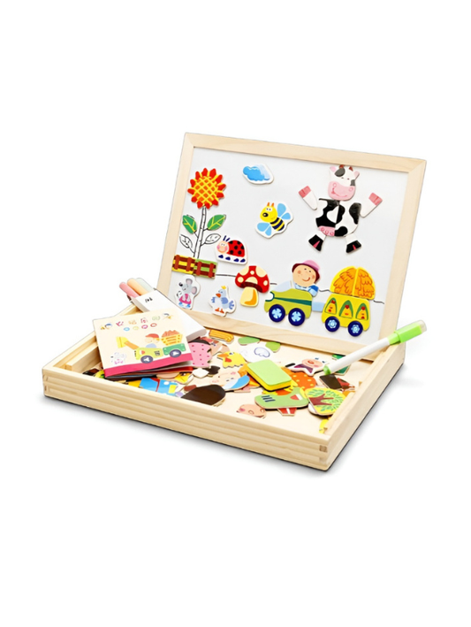 2-in-1 Wooden Magnetic Puzzle Board MD189.