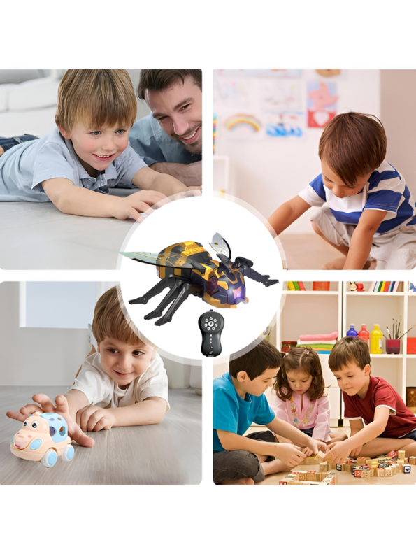 Interactive 2.4GHz Remote Control Mechanical Spray Bee with LED Lights & Music TV275