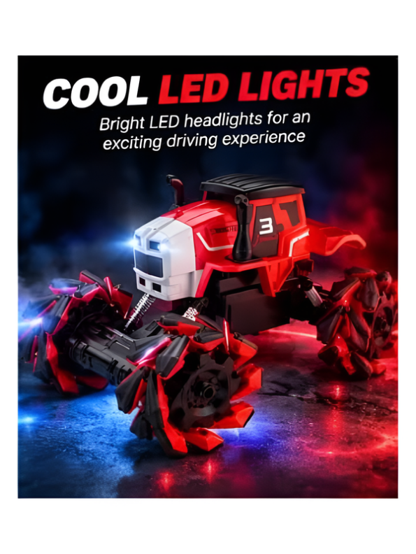 2.4G Remote Control Storm Stunt Green Car for All Terrains with Shock Absorbers and 7.4V Rechargeable Battery LMI16946
