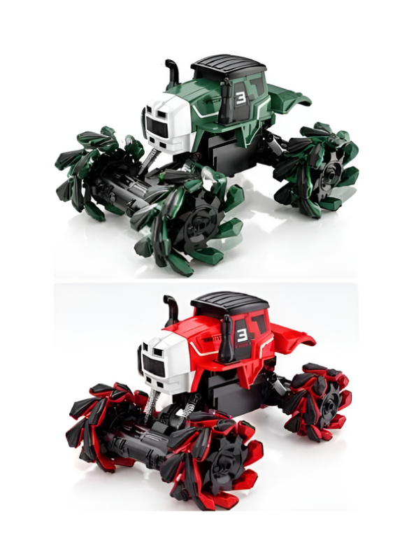 2.4G Remote Control Storm Stunt Green Car for All Terrains with Shock Absorbers and 7.4V Rechargeable Battery LMI16946