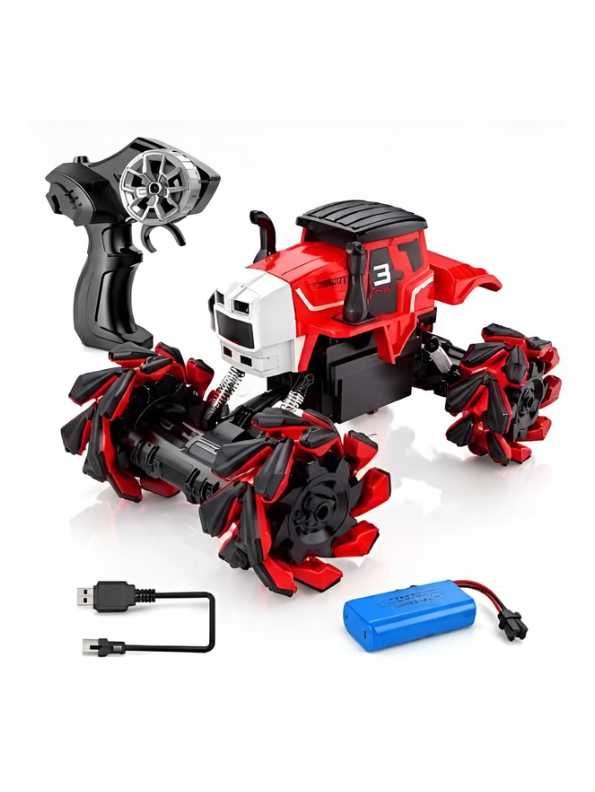 2.4G Remote Control Storm Stunt Green Car for All Terrains with Shock Absorbers and 7.4V Rechargeable Battery LMI16946
