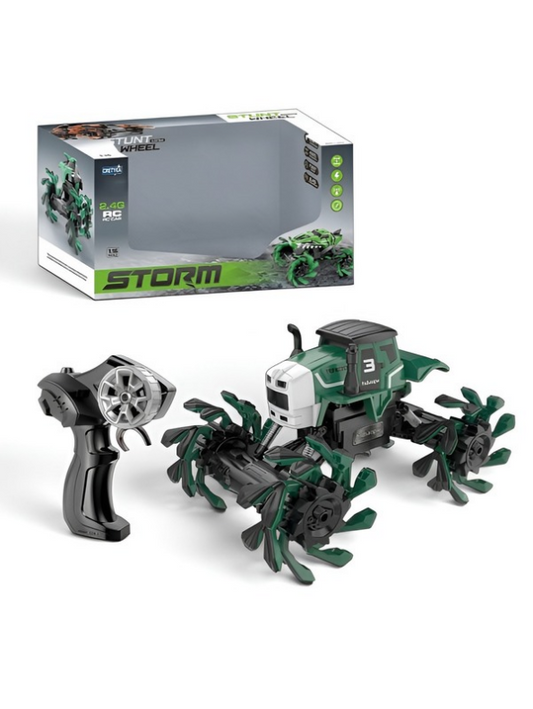 2.4G Remote Control Storm Stunt Red Car for All Terrains with Shock Absorbers and 7.4V Rechargeable Battery LMI16946