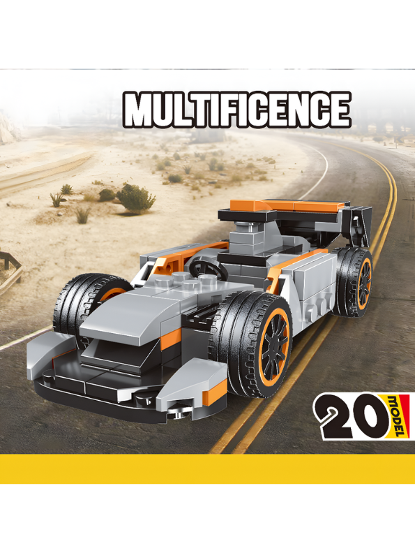 20-in-1 Multificence Building Blocks Set | 233+ Pcs Vehicle Toy Kit TV6261