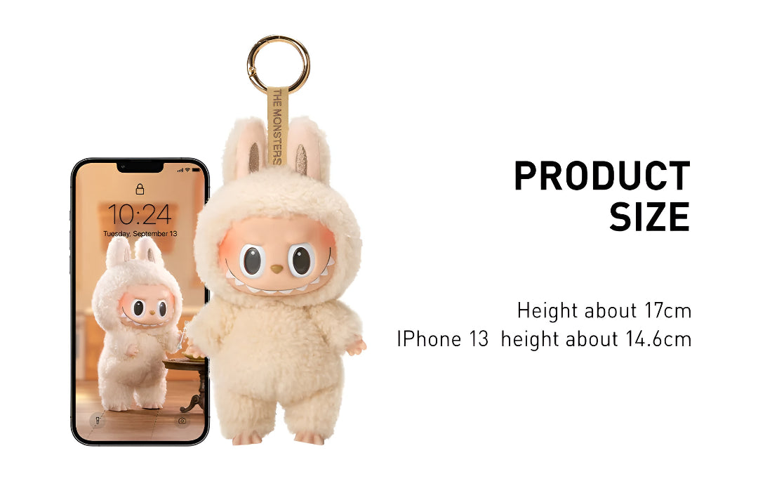 Blind Box - Sea Salt Coconut - Official Authentic Barcoded Pop Mart Labubu Plush Keychain – Limited-Edition Fuzzy Bunny‑Eared Monster - THE MONSTERS - Exciting Macaron Collection