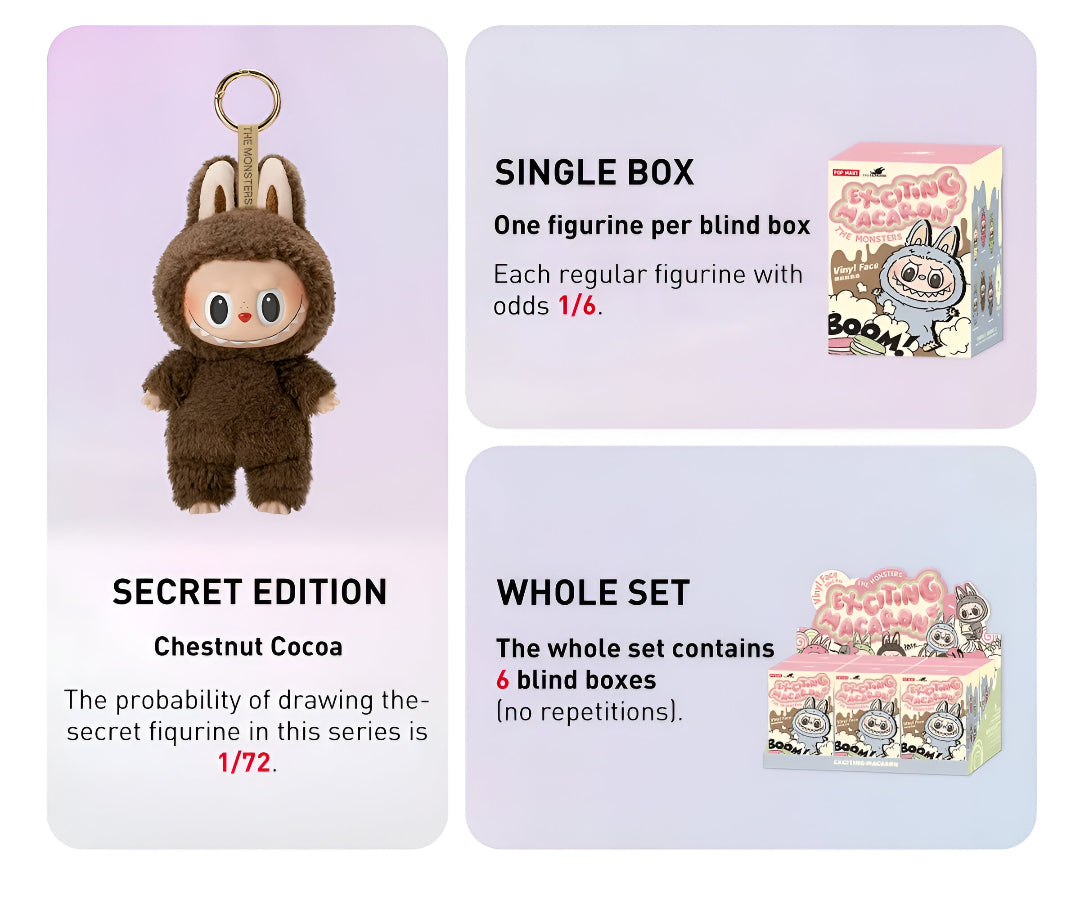 Blind Box - Sea Salt Coconut - Official Authentic Barcoded Pop Mart Labubu Plush Keychain – Limited-Edition Fuzzy Bunny‑Eared Monster - THE MONSTERS - Exciting Macaron Collection