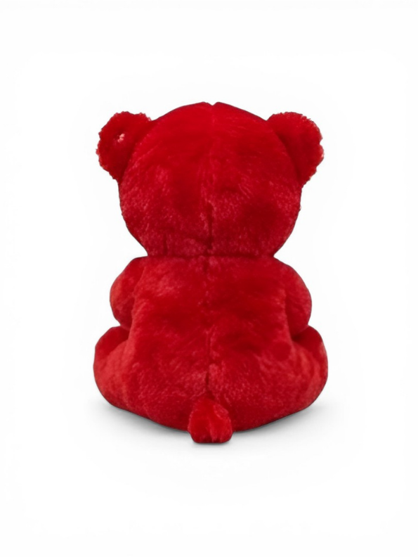 21cm Plush Teddy Bear with Heart – 'Love' Embroidered Soft Toy Red ST16166.