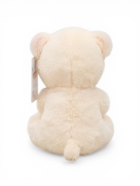 21cm Plush Teddy Bear with Heart – 'Love' Embroidered Soft Toy White ST16166.