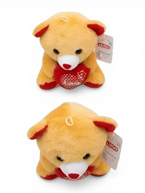 21cm Plush Teddy Bear with Heart – 'Love' Embroidered Soft Toy ST16166.