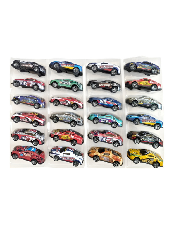 24-Piece Pull Back Cars Set for Kids – Super Speed Race Car Toy Collection.