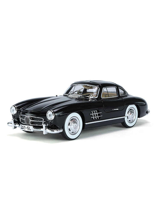 Mercedes Benz 300 SL Gullwing Metal Diecast Car Scale 1:24 - Black (TV-S-24) - Toyloft