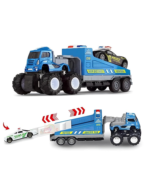 Transport Friction Powered Truck Toy For Kids - Blue - MS-JLY-24