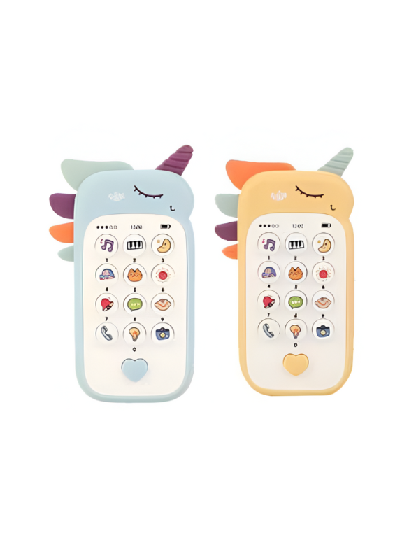 3-Pack Baby Musical Smartphone Toys | Silicone Unicorn Teether & Learning Cell Phone with Lights & Sounds LMI15007.