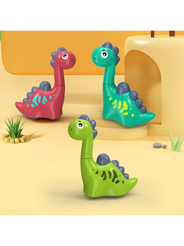3-Pack Colorful Interactive Dinosaur Figures – Walking Triceratops & Brontosaurus Toy Set LMI15134.