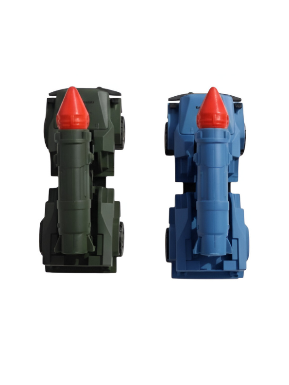 3-Pack Military Missile Launcher Toy Trucks – Friction-Powered Army Vehicles with Rotating Launchers LMI15172.