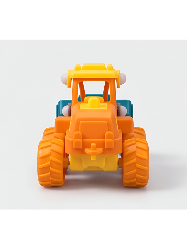 3-Piece Friction Powered Construction Toy Truck Set for Toddlers – Includes Toy Steam Roller, Bulldozer, and Excavator – Push and Go Sandpit Engineering Vehicles for Kids Aged 3+ TV4363