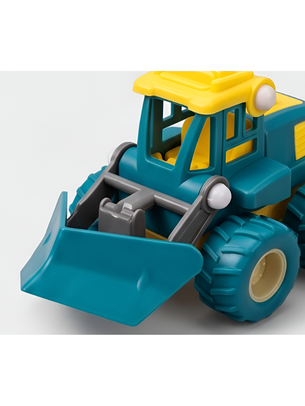 3-Piece Friction Powered Construction Toy Truck Set for Toddlers – Includes Toy Steam Roller, Bulldozer, and Excavator – Push and Go Sandpit Engineering Vehicles for Kids Aged 3+ TV4363