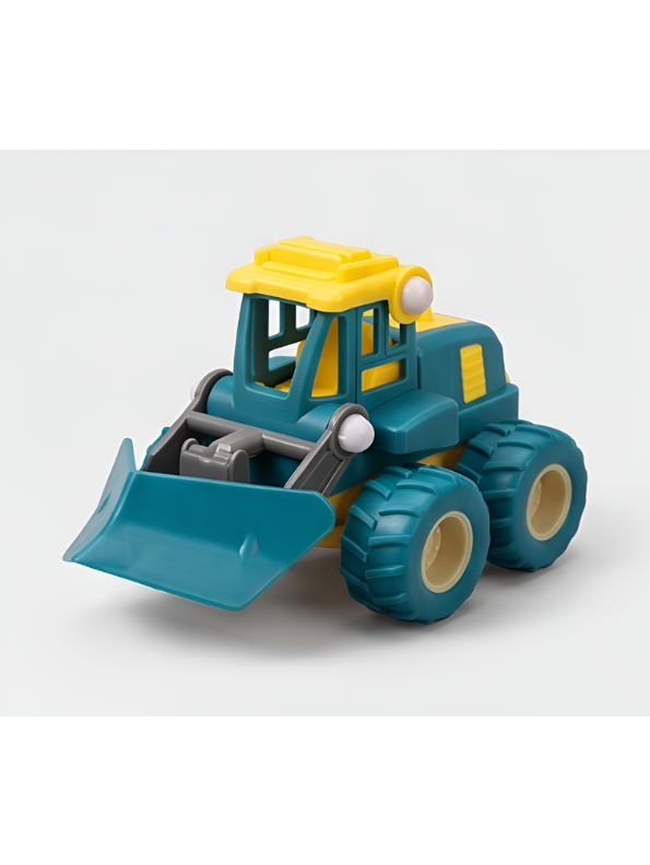 3-Piece Friction Powered Construction Toy Truck Set for Toddlers – Includes Toy Steam Roller, Bulldozer, and Excavator – Push and Go Sandpit Engineering Vehicles for Kids Aged 3+ TV4363