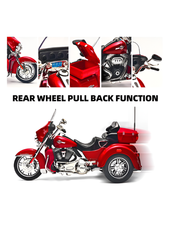3-Wheel Cruise Trike Motorcycle Diecast Bike MD7.
