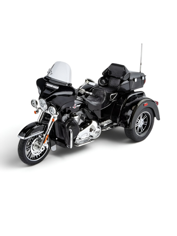 3-Wheel Cruise Trike Motorcycle Diecast Bike Black MD7.