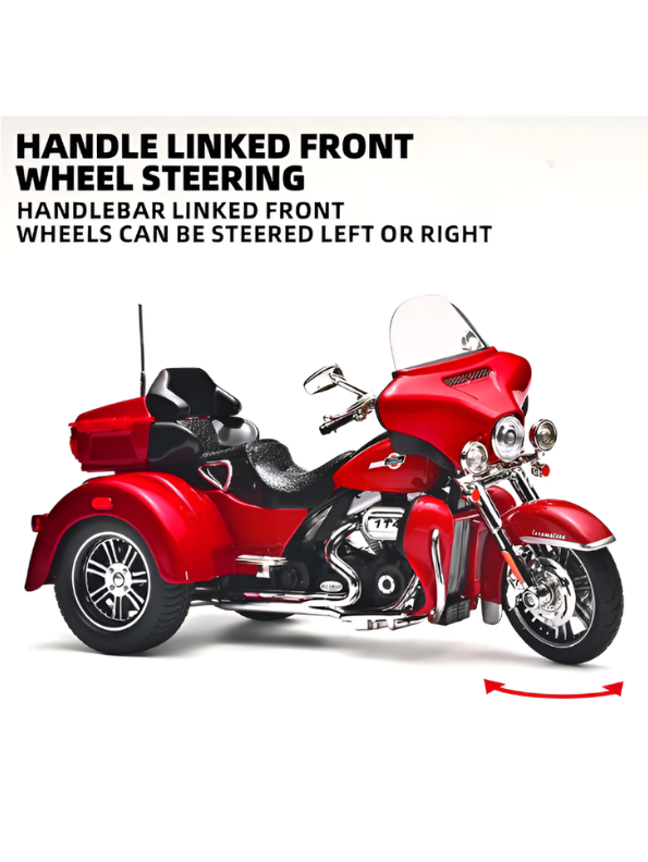 3-Wheel Cruise Trike Motorcycle Diecast Bike MD7.