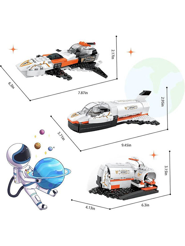 3-in-1 City Space Ship Building Set Toy For Kids - Creative STEM Construction Play | MD-N-24