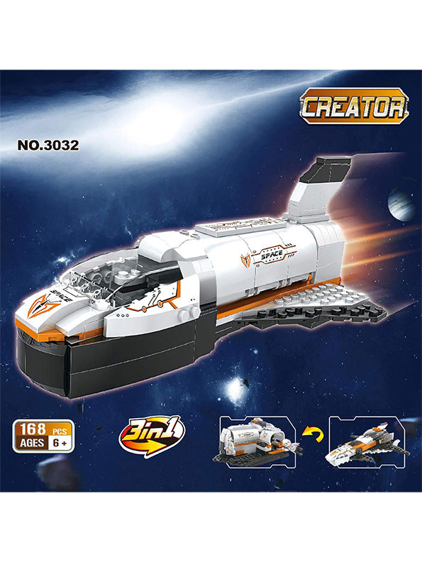 3-in-1 City Space Ship Building Set Toy For Kids - Creative STEM Construction Play | MD-N-24