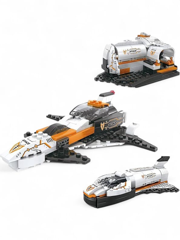 3-in-1 City Space Ship Building Set Toy For Kids - Creative STEM Construction Play | MD-N-24