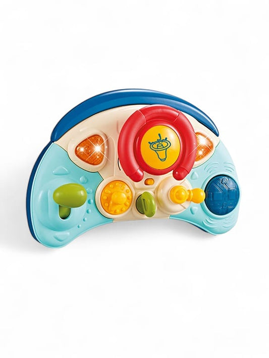 4 in-1 Educational Pretend Play Steering Wheel Toy For Kids - Blue Interactive Learning | NX-O-24 - Toyloft